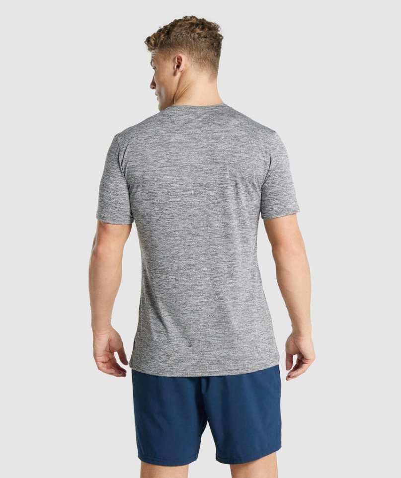 Men's Gymshark Arrival Marl T-Shirts Grey | NZ 3UVRJZ